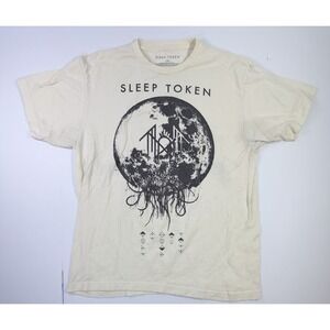 Sleep Token Take Me Back To Eden Tracklist T-Shirt Cream Mens Large
